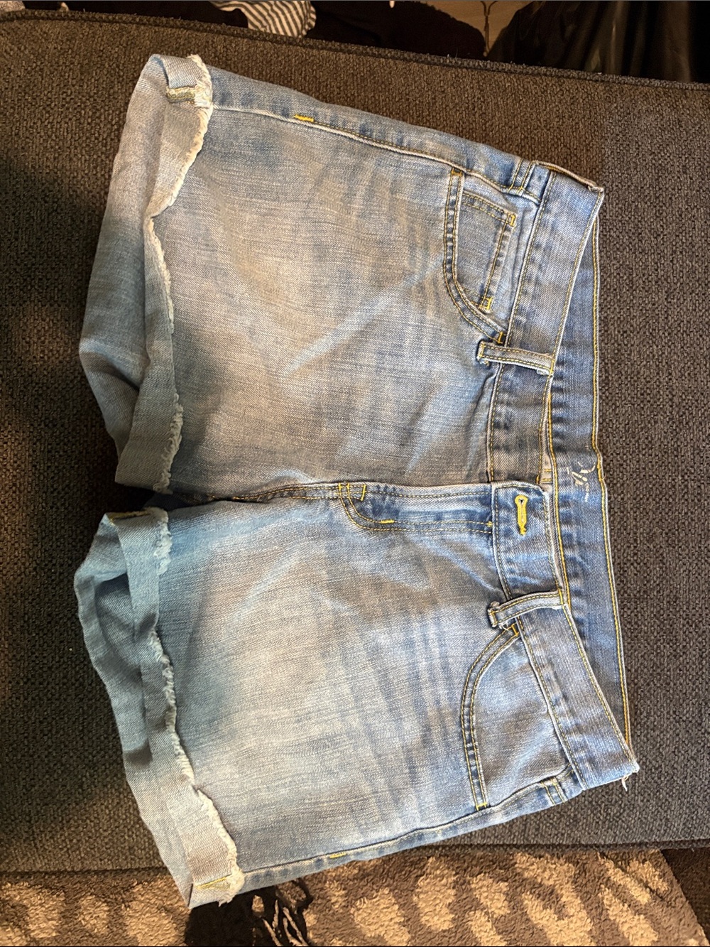 Old Navy Light Blue Rolled-Hem Jean Shorts